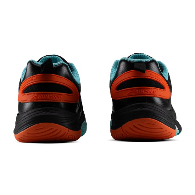 Hundred Hyper Court Badminton Shoes (Black/Orange/Blue)