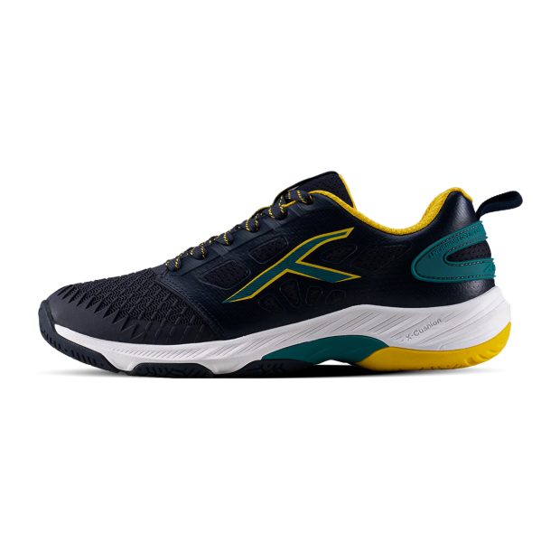 Hundred Hyper Court Badminton Shoes (Navy/Green/Yellow)