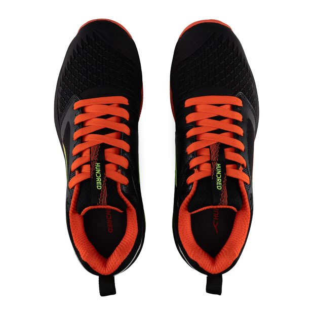 Hundred Hyper Spike Badminton Shoes (Black/Orange/Lime/Blue)