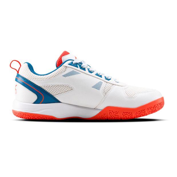 Hundred Raze Badminton Shoes (White/Orange/Deep Sea Blue)