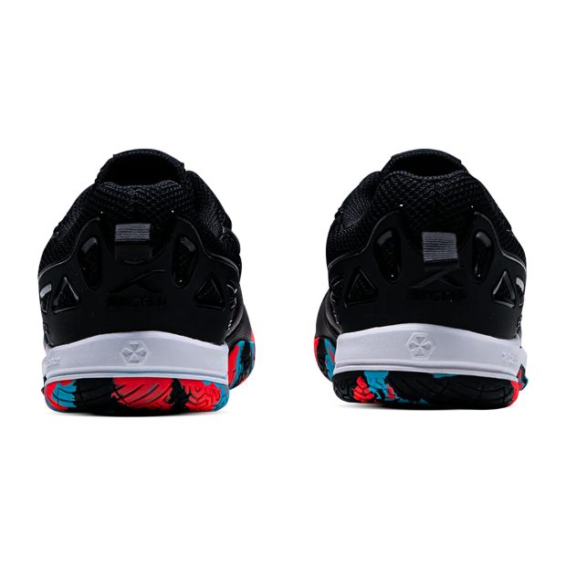 Hundred Raze Pro Badminton Shoes (Black/Orange/Blue)