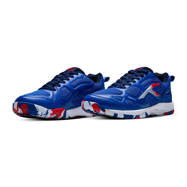 Hundred Raze Pro Badminton Shoes (Blue/Red/Navy)