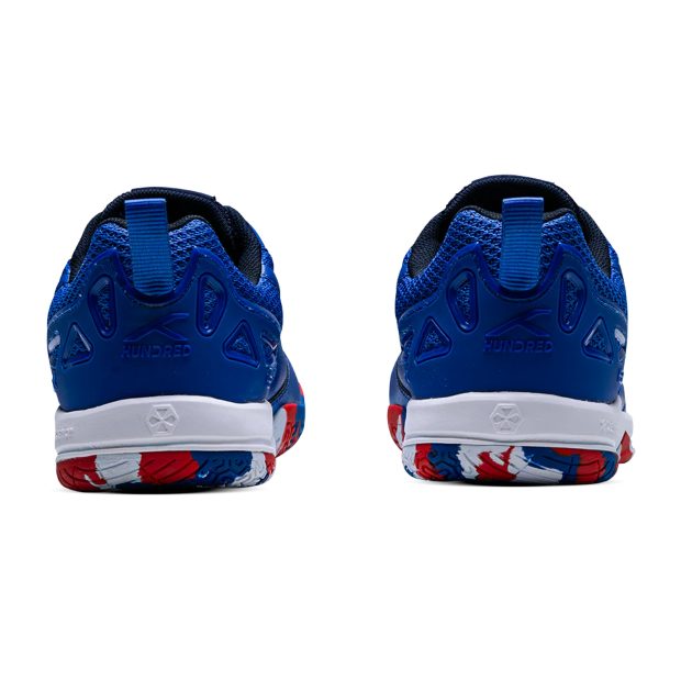 Hundred Raze Pro Badminton Shoes (Blue/Red/Navy)