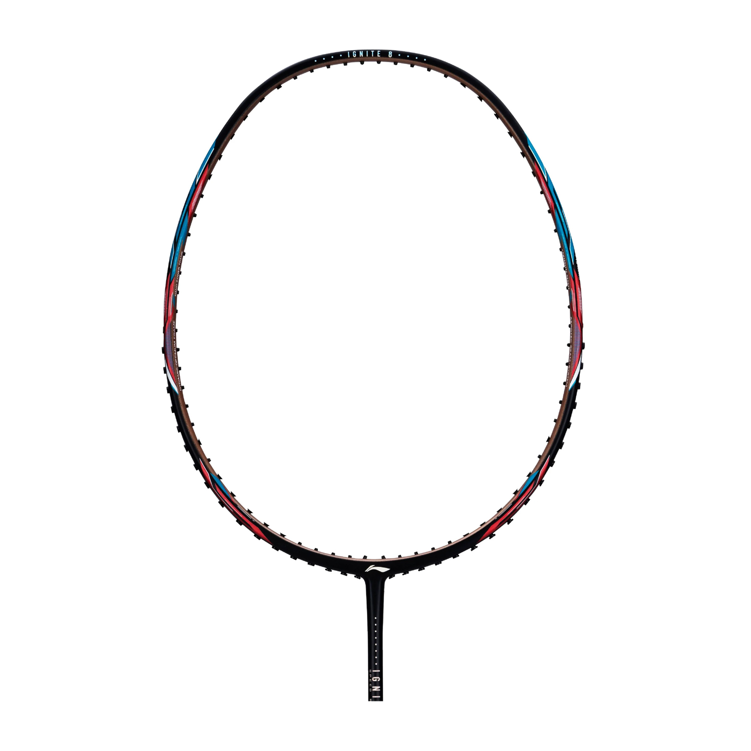 Li-Ning Ignite 8 Badminton Racket (Black/Maple Red/Real Teal)