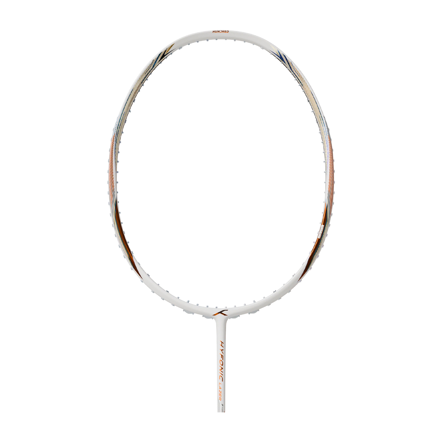 Hundred Hyfonic Lazer Badminton Racket (White/Copper)